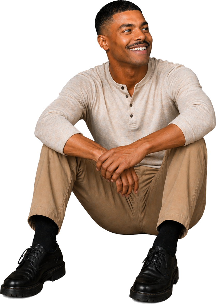 Relaxed patient smiling in a supportive care moment